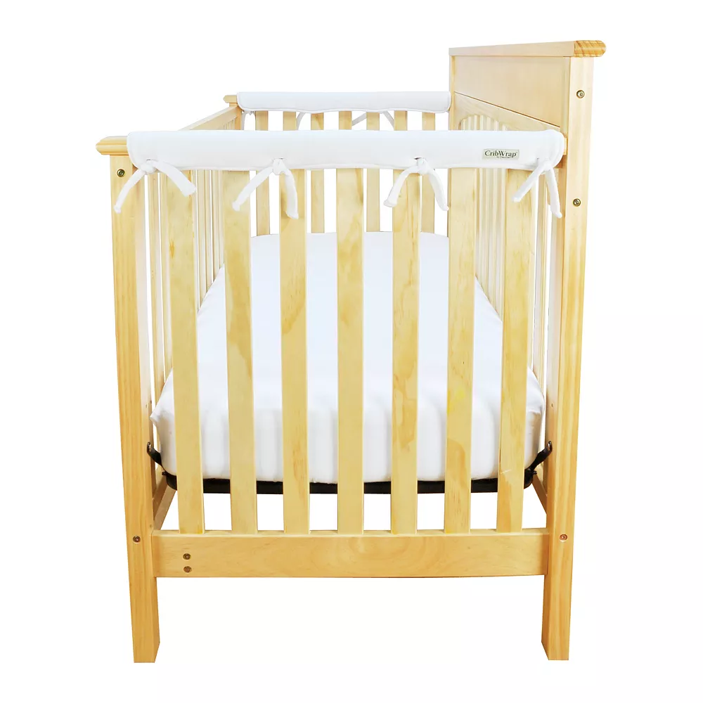 Trend Lab CribWrap 2-pc. Narrow Rail Cover Set - White 1 Trend Lab CribWrap 2-pc. Narrow Rail Cover Set - White