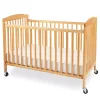 LA Baby Full Size Wood Folding Crib