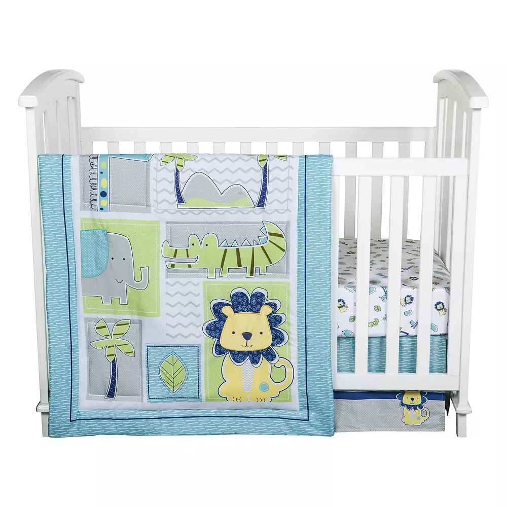 Trend Lab 4 Piece Jungle Roar Crib Bedding Set 2 Trend Lab 4 Piece Jungle Roar Crib Bedding Set - Image 2