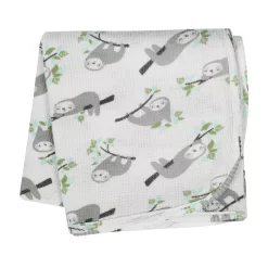 Just Born® 2-pack Thermal Sloth Print Blankets -Baby World 3230145 ALT5