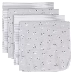 Just Born® 4-pack Flannel Triangle Swaddle Blankets