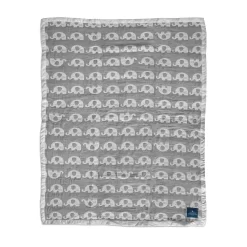 Living Textiles Cotton Muslin Jacquard Blanket