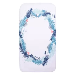 Trend Lab My Tiny Moments Spruce Wreath Flannel Photo Op Fitted Crib Sheet