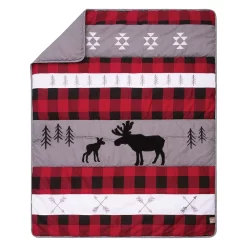 Trend Lab Lumberjack Moose 3 Piece Crib Bedding Set 8 Trend Lab Lumberjack Moose 3 Piece Crib Bedding Set -Baby World 3677503 ALT2