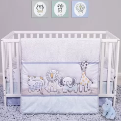 Sammy & Lou Safari Yearbook 4 Piece Crib Bedding Set