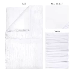 Trend Lab Simply White 3 Piece Crib Bedding Set -Baby World 4200543 ALT4
