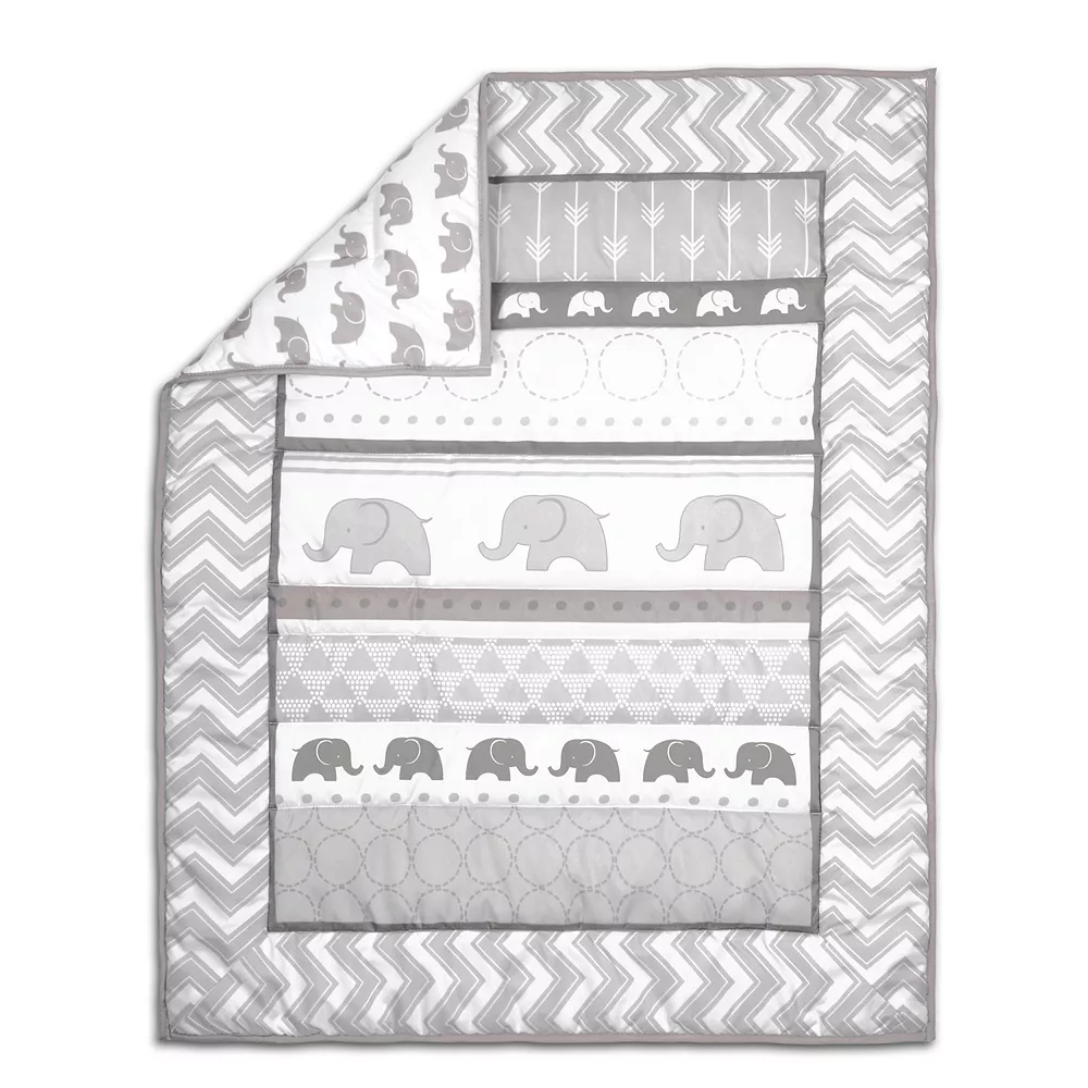 PS By Peanutshell Elephant Walk 3 Piece Crib Bedding Set 2 PS By Peanutshell Elephant Walk 3 Piece Crib Bedding Set - Image 2