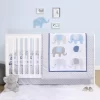 The Peanutshell Sleepy Elephant 3 Piece Crib Bedding Set