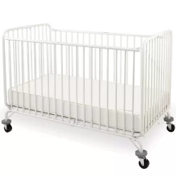 LA Baby Full Size Metal Holiday Folding Crib