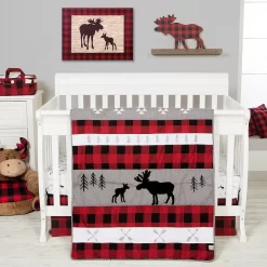 Trend Lab Lumberjack Moose 6 Piece Crib Bedding Set -Baby World 4555987 ALT5