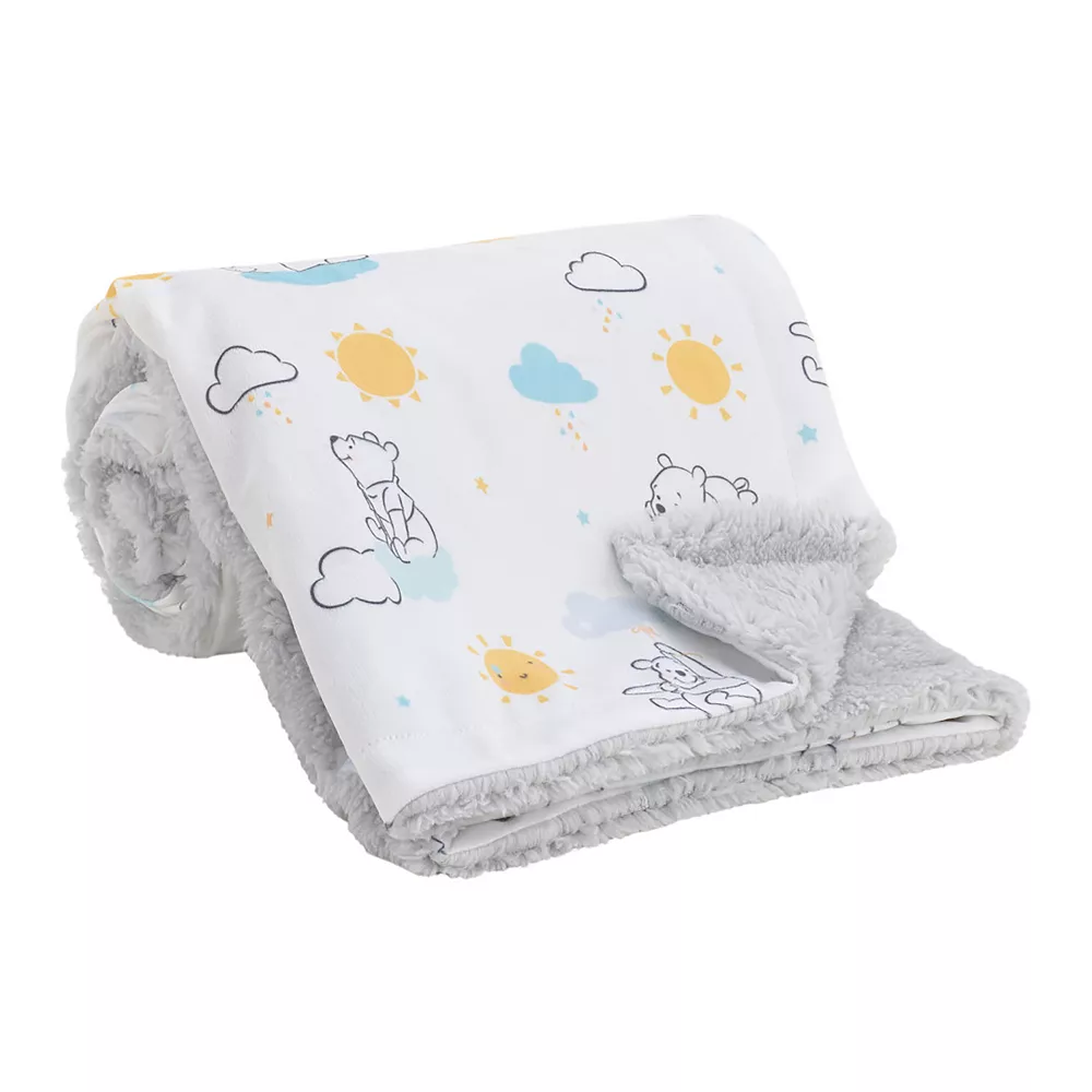 Disney's Winnie The Pooh Velboa & Sherpa Baby Blanket 1 Disney's Winnie The Pooh Velboa & Sherpa Baby Blanket