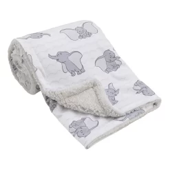 Disney's Dumbo Velboa & Sherpa Plush Baby Blanket