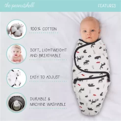 The Peanutshell Plaid Woodland 3-Pack Swaddles -Baby World 5341632 ALT5