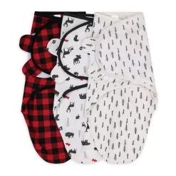 The Peanutshell Plaid Woodland 3-Pack Swaddles