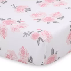 The Peanutshell Pink Floral 3-Piece Crib Bedding Set -Baby World 5341660 ALT3