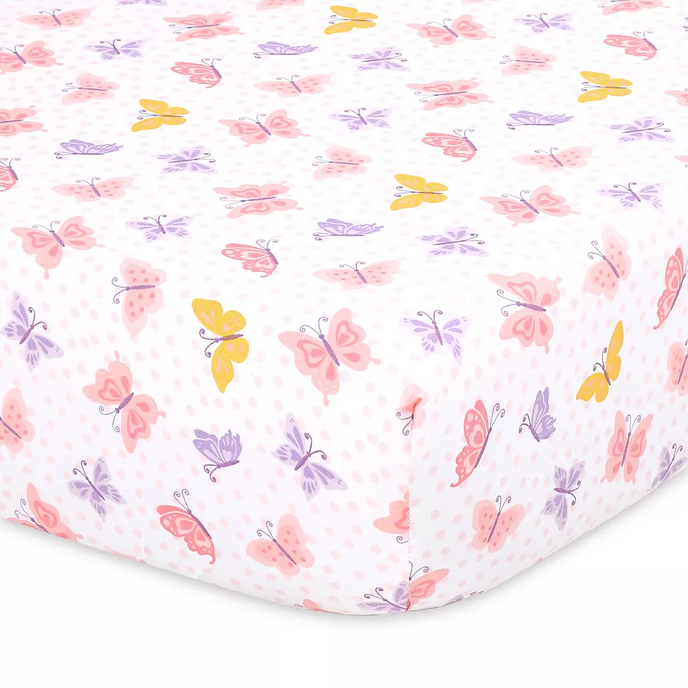 The Peanutshell 2-Pack Butterfly Crib Sheets 2 The Peanutshell 2-Pack Butterfly Crib Sheets - Image 2