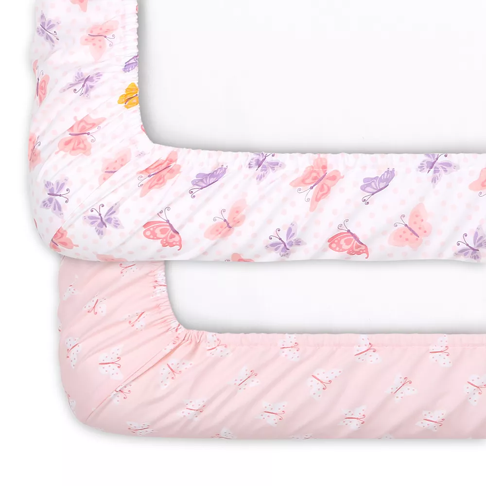 The Peanutshell 2-Pack Butterfly Crib Sheets 6 The Peanutshell 2-Pack Butterfly Crib Sheets - Image 6