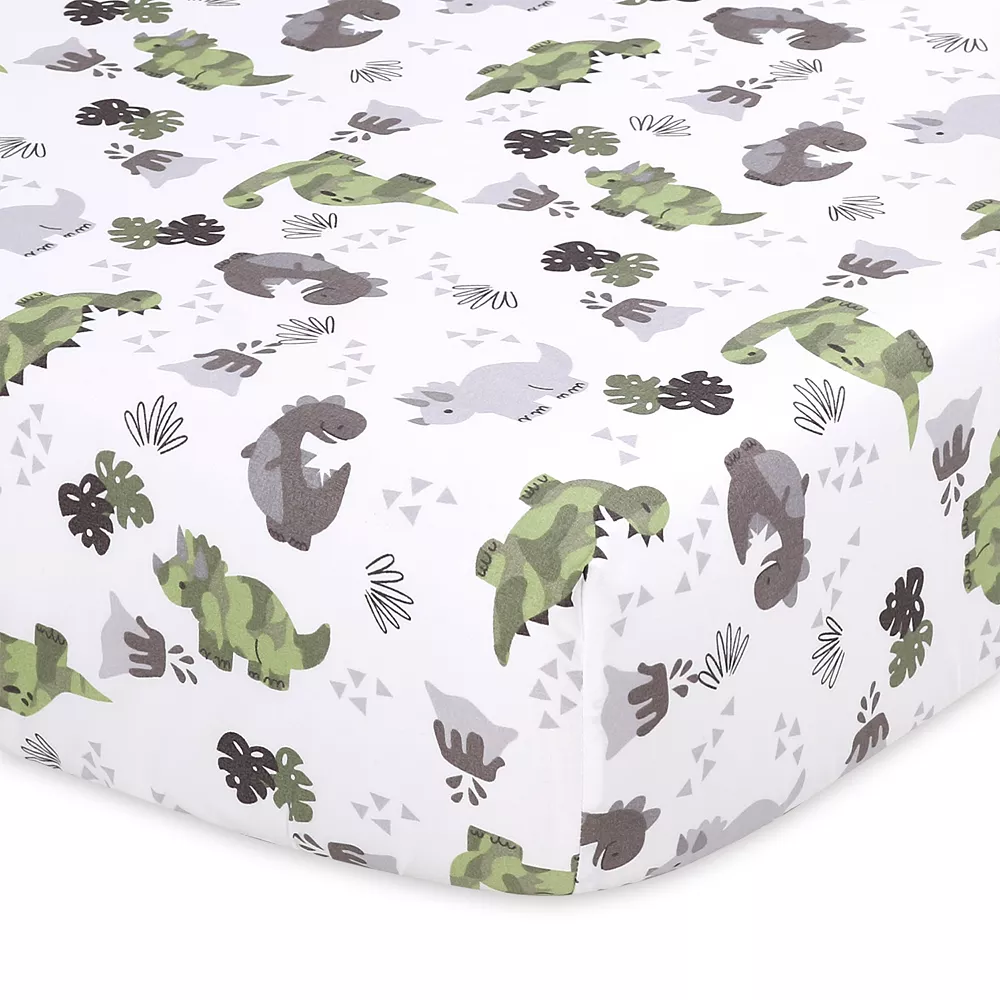 The Peanutshell 2-Pack Dinosaur Crib Sheets 2 The Peanutshell 2-Pack Dinosaur Crib Sheets - Image 2