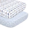 The Peanutshell 2-Pack Sleepy Elephant Crib Sheets