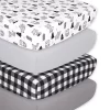 The Peanutshell 4-Pack Plaid Crib Sheets