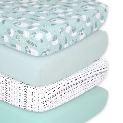 The Peanutshell 4-Pack Cactus Crib Sheets