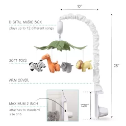 The Peanutshell Safari Animals Musical Mobile -Baby World 5341738 ALT6