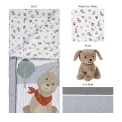 Sammy & Lou Sammy & Lou Fur-Ever Friends 4 Piece Crib Bedding Set