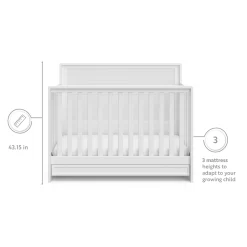 Graco Storkcraft Luna 4-in-1 Convertible Crib With Drawer 11 Graco Storkcraft Luna 4-in-1 Convertible Crib With Drawer -Baby World 5613315 ALT13