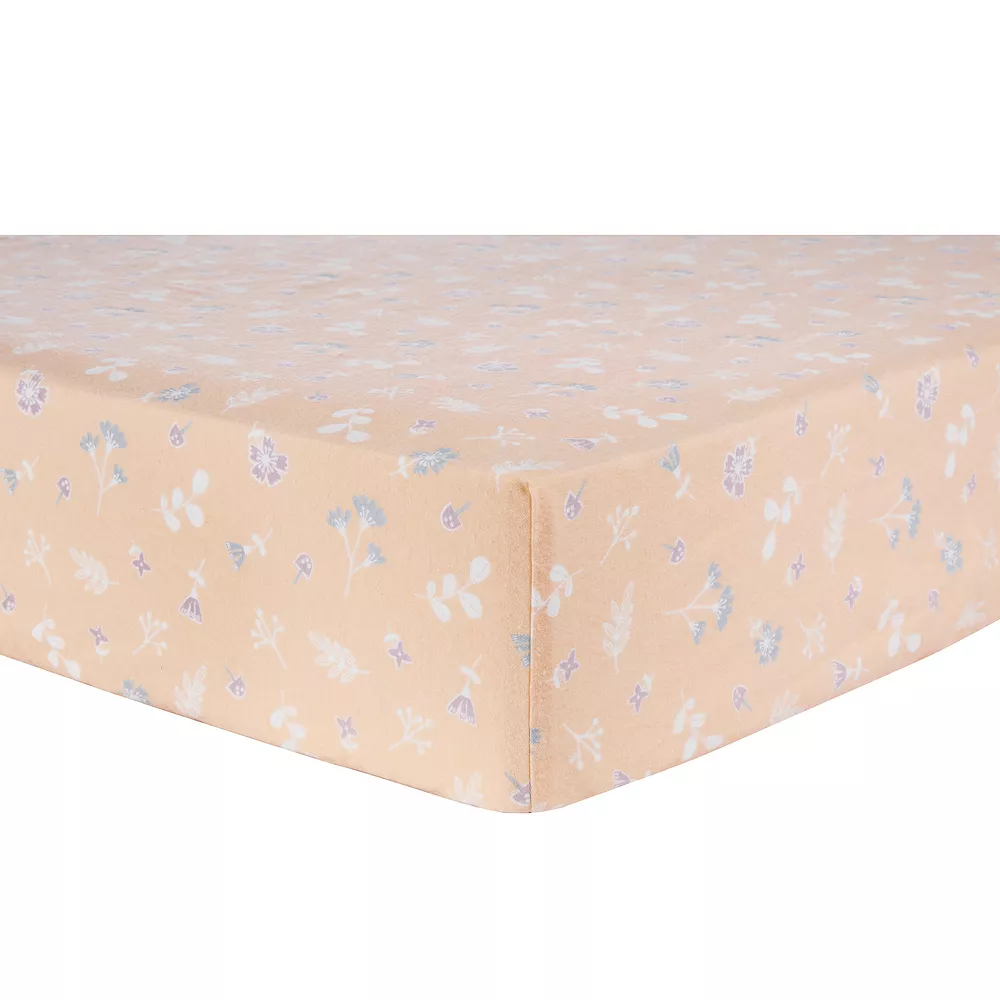 Trend Lab Forest Garden Floral Deluxe Flannel Fitted Crib Sheet 1 Trend Lab Forest Garden Floral Deluxe Flannel Fitted Crib Sheet