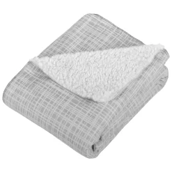 Trend Lab Criss Cross Faux Shearling Reversible Blanket