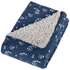 Trend Lab Mountains Flannel Faux Shearling Reversible Blanket