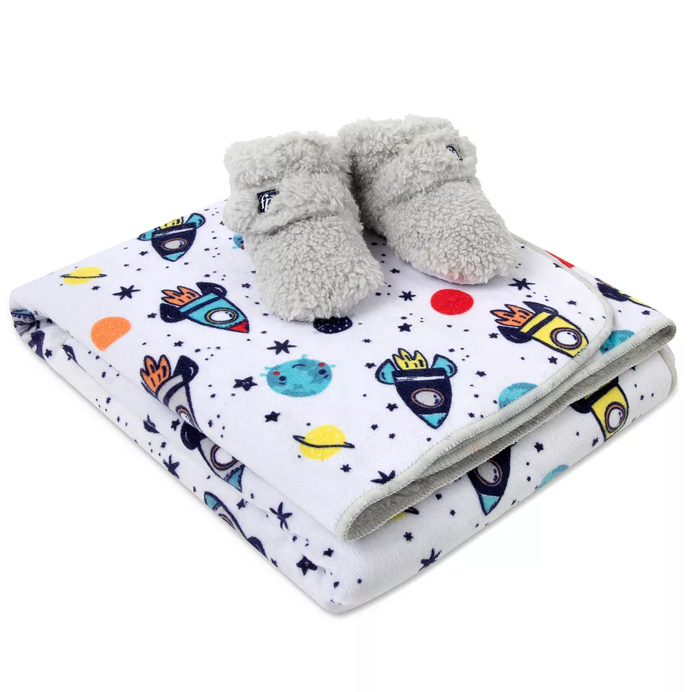 Fisher Price Fisher-Price Space Explorer Blanket & Booties Set 3 Fisher Price Fisher-Price Space Explorer Blanket & Booties Set - Image 3