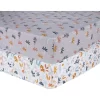 Sammy & Lou Koala Palms 2-Pack Microfiber Fitted Crib Sheet Set