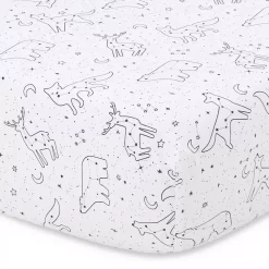 The Peanutshell Moonlight Blue Crib Fitted Sheet