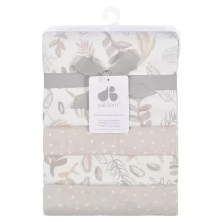 Just Born® 4-Pack Leaves Flannel Blankets