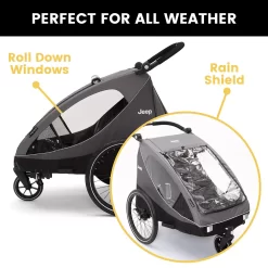 Jeep Everest 2-in-1 Child Bike Trailer And Stroller For 2 Kids By Delta Children -Baby World 5850335 ALT2