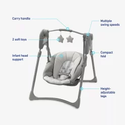 Graco Slim Spaces Compact Baby Swing 11 Graco Slim Spaces Compact Baby Swing -Baby World 5856685 ALT5