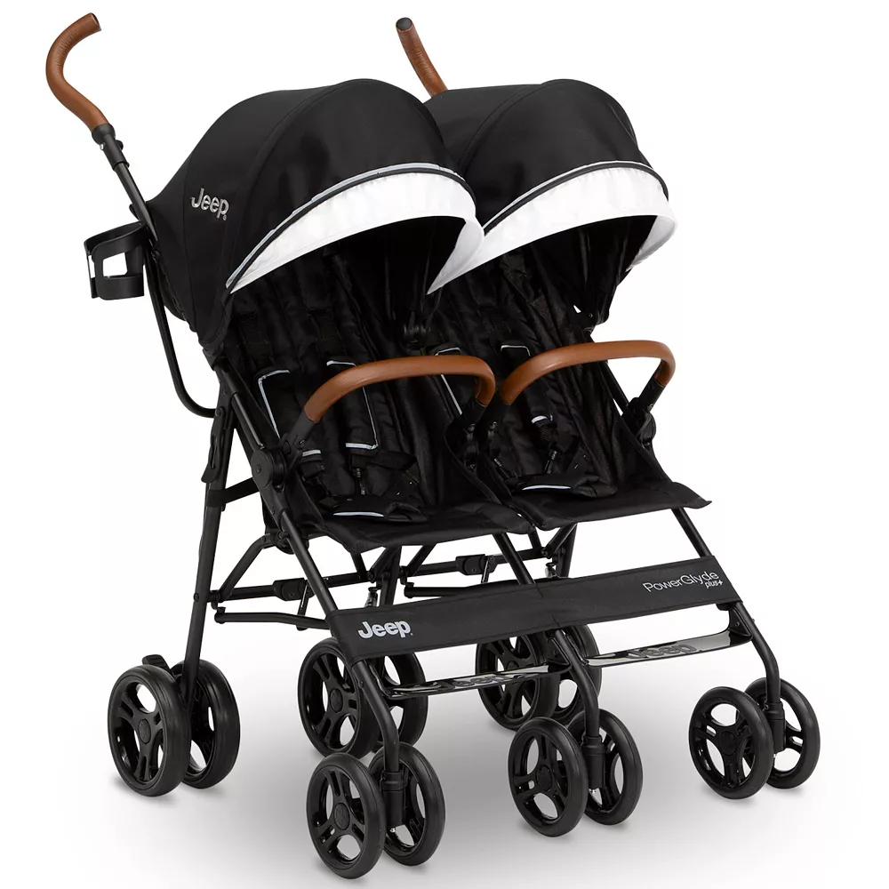 Jeep PowerGlyde Plus Side X Side Double Stroller By Delta Children 1 Jeep PowerGlyde Plus Side X Side Double Stroller By Delta Children