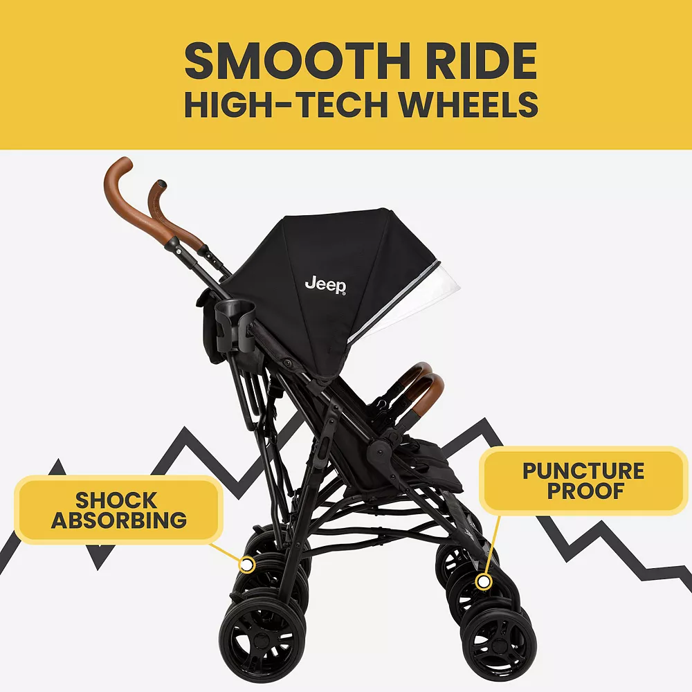 Jeep PowerGlyde Plus Side X Side Double Stroller By Delta Children 5 Jeep PowerGlyde Plus Side X Side Double Stroller By Delta Children - Image 5