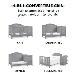DaVinci Charlie 4-in-1 Convertible Crib & Changer Combo -Baby World 5958697 ALT10
