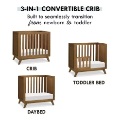 DaVinci Otto 3-in-1 Convertible Mini Crib With 4" Mattress -Baby World 5958704 ALT4