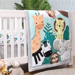 Baby The Peanutshell Wild Kingdom 3-Piece Crib Bedding Set -Baby World 5971132 ALT3
