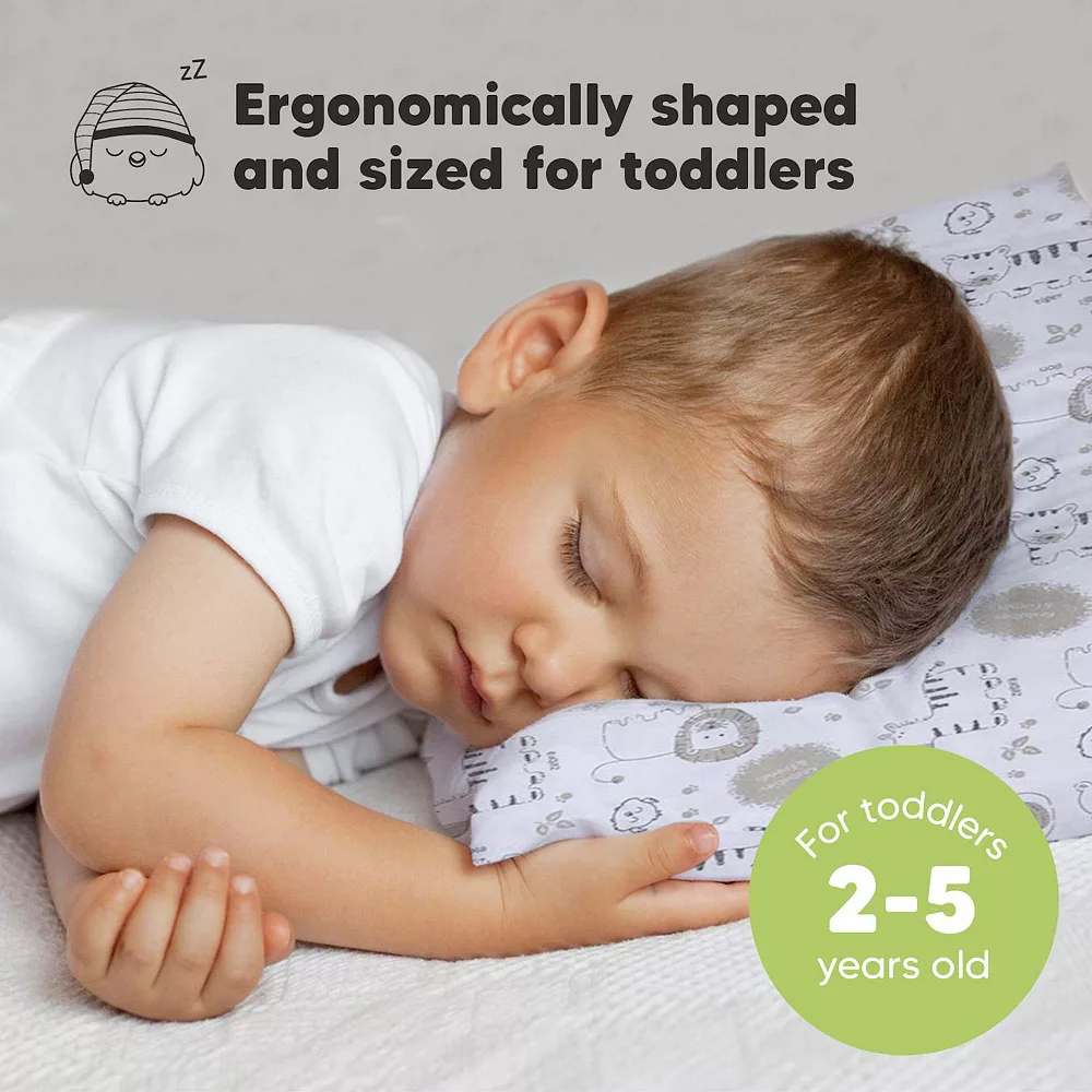 KeaBabies Toddler Pillow With Pillowcase, 13X18 Soft Organic Cotton Toddler Pillows For Sleeping, Kids Pillow 2 KeaBabies Toddler Pillow With Pillowcase, 13X18 Soft Organic Cotton Toddler Pillows For Sleeping, Kids Pillow - Image 2