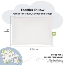 KeaBabies Toddler Pillow With Pillowcase, 13X18 Soft Organic Cotton Toddler Pillows For Sleeping, Kids Pillow 6 KeaBabies Toddler Pillow With Pillowcase, 13X18 Soft Organic Cotton Toddler Pillows For Sleeping, Kids Pillow -Baby World 5991036 ALT2