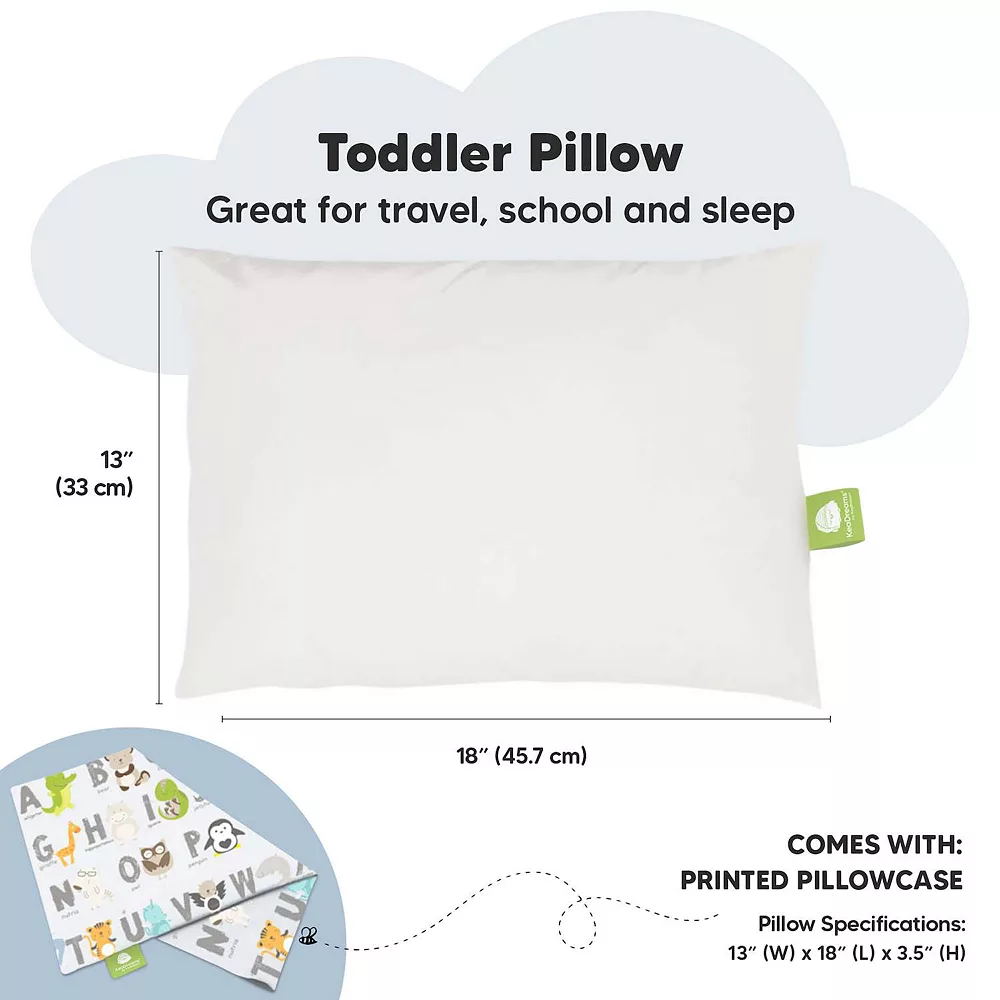 KeaBabies Toddler Pillow With Pillowcase, 13X18 Soft Organic Cotton Toddler Pillows For Sleeping, Kids Pillow 3 KeaBabies Toddler Pillow With Pillowcase, 13X18 Soft Organic Cotton Toddler Pillows For Sleeping, Kids Pillow - Image 3