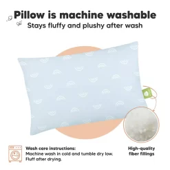 KeaBabies 2pk Toddler Pillow - Soft Organic Cotton Toddler Pillows For Sleeping - 13X18 Small Pillow For Kids -Baby World 5996144 ALT3