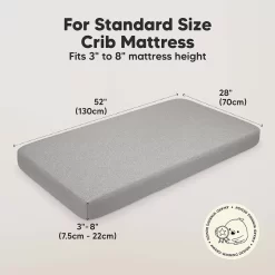 KeaBabies 2pk Organic Crib Sheets, Soft & Breathable Jersey Fitted Crib Sheets, Fits Standard Nursery Crib Mattresses -Baby World 6004449 ALT2