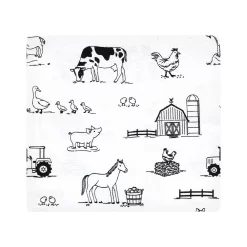 Hudson Baby Unisex Cotton Flannel Receiving Blankets, Neutral Farm, One Size -Baby World 6038945 ALT2