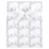 Hudson Baby Infant Silky Plush Blanket, Gray Elephant, 30x40 Inches