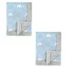 Hudson Baby Unisex Baby Plush Blanket With Furry Binding And Back, Elephant 2-Piece, One Size